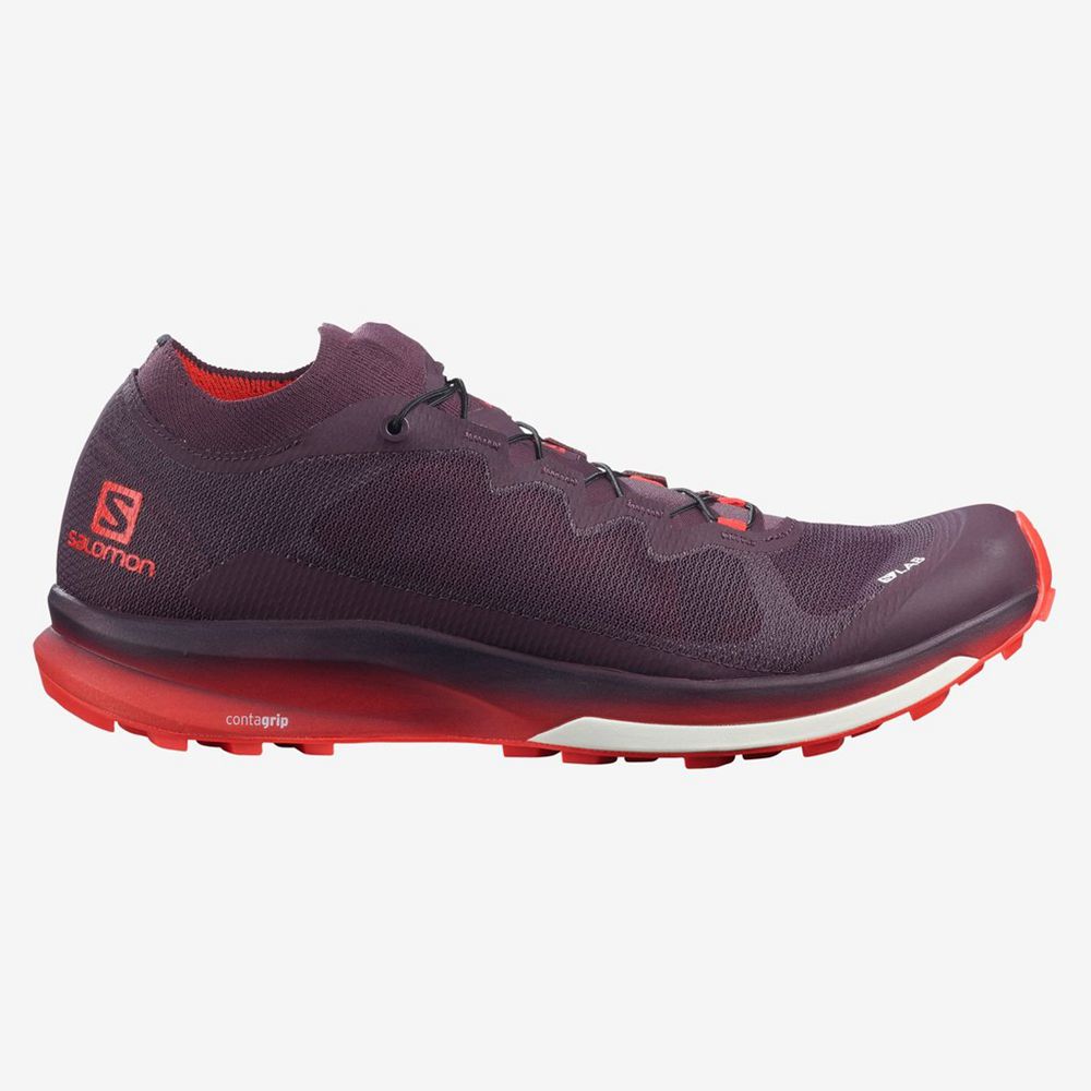 Chaussures De Trail Running Salomon Homme Violette - Salomon S/LAB ULTRA 3 - France (2918-JEAGV)